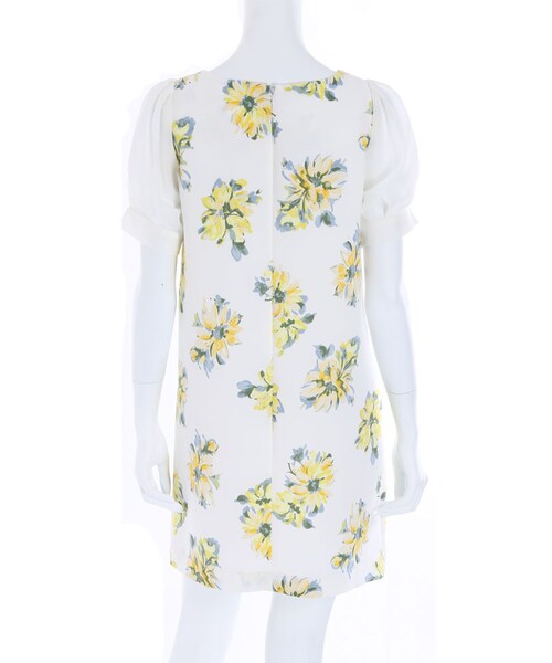 MERCURYDUO（マーキュリーデュオ）の「【DUO】 異素材切替 水彩FLOWER ワンピース（ワンピース/ドレス・レディース・ライトイエロー/ブルー/ラベンダー・F）」の7枚目の写真