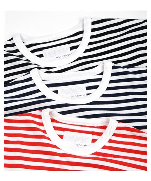 nanamica（ナナミカ）の「COOLMAX 涼感經典條紋T（その他・メンズ・紅白/藍白・S/M/L）」の3枚目の写真