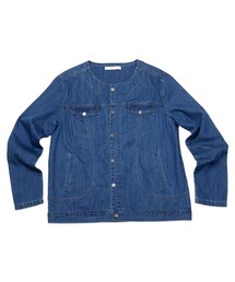 plain-me | 丹寧無領鬆身剪裁外套(その他)