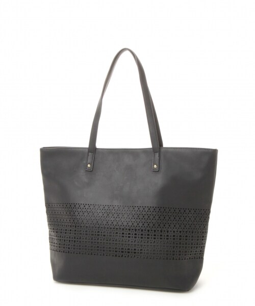 GLOBAL WORK（グローバルワーク）の「パンチングトートＢＡＧ（バッグ・レディース・ホワイト05/ブラック09/ピンク22/ブルー85・ONE　SIZE）」の2枚目の写真