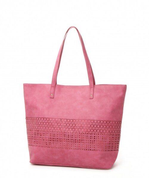 GLOBAL WORK（グローバルワーク）の「パンチングトートＢＡＧ（バッグ・レディース・ホワイト05/ブラック09/ピンク22/ブルー85・ONE　SIZE）」の4枚目の写真