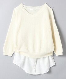 JEANASIS | 2PニットレイヤードVネック7S(トップス)