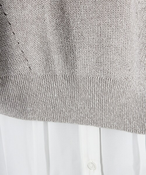 JEANASIS（ジーナシス）の「2PニットレイヤードVネック7S（トップス・レディース・オフホワイト(05)/ブラック(09)/グレー(15)/ブルー(85)・FREE）」の10枚目の写真