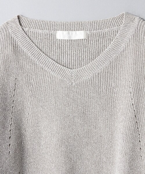 JEANASIS（ジーナシス）の「2PニットレイヤードVネック7S（トップス・レディース・オフホワイト(05)/ブラック(09)/グレー(15)/ブルー(85)・FREE）」の7枚目の写真