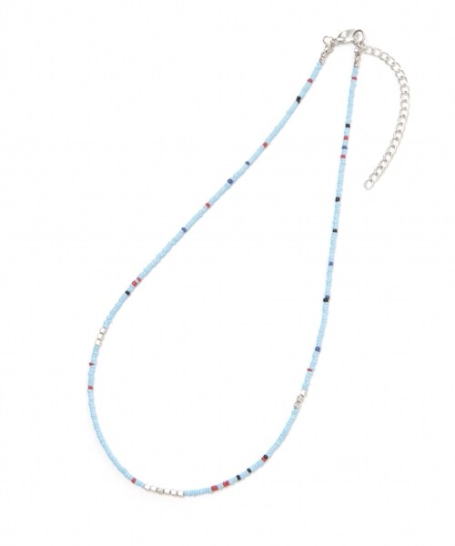 RAGEBLUE（レイジブルー）の「ビーズネックレス（アクセサリー・メンズ・ホワイト系02/ブラック系09/レッド系35/ライトブルー系82・ONE SIZE）」の3枚目の写真