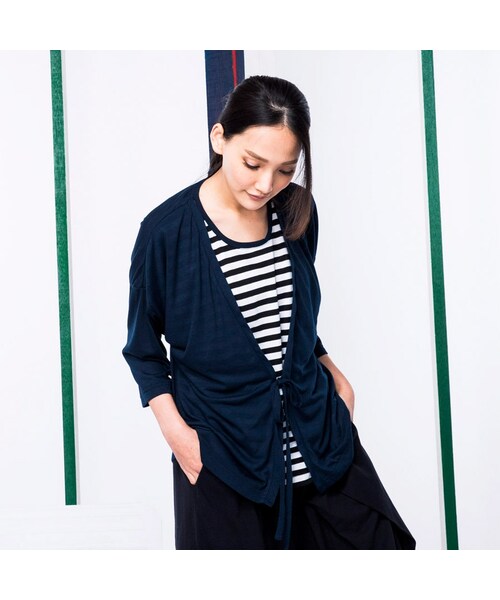 etreの「假兩件外套式上衣（トップス・レディース・丈青・Free）」の2枚目の写真