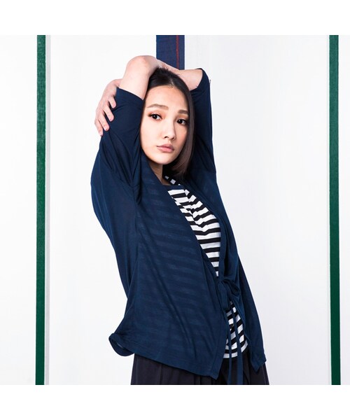 etreの「假兩件外套式上衣（トップス・レディース・丈青・Free）」の3枚目の写真