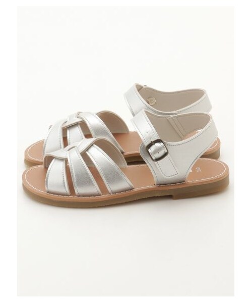 HAKKA KIDS（ハッカキッズ）の「ラメ合皮サンダル（シューズ・キッズ・ピンク/パープル/シルバ-・15.0/16.0/17.0/18.0/19.0/20.0/21.0）」の3枚目の写真