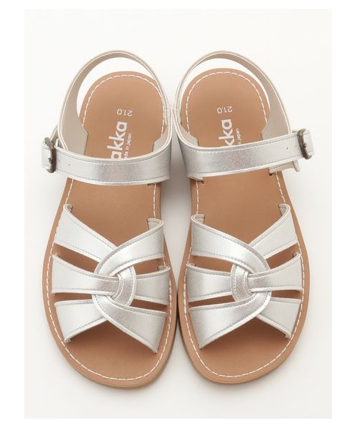 HAKKA KIDS（ハッカキッズ）の「ラメ合皮サンダル（シューズ・キッズ・ピンク/パープル/シルバ-・15.0/16.0/17.0/18.0/19.0/20.0/21.0）」の4枚目の写真