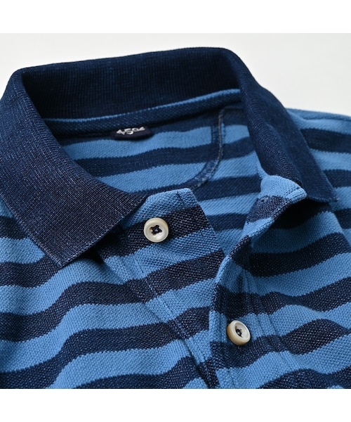 男性に人気！ 45R（フォーティファイブアール）の「縞カノコのMキャミポロ トップス