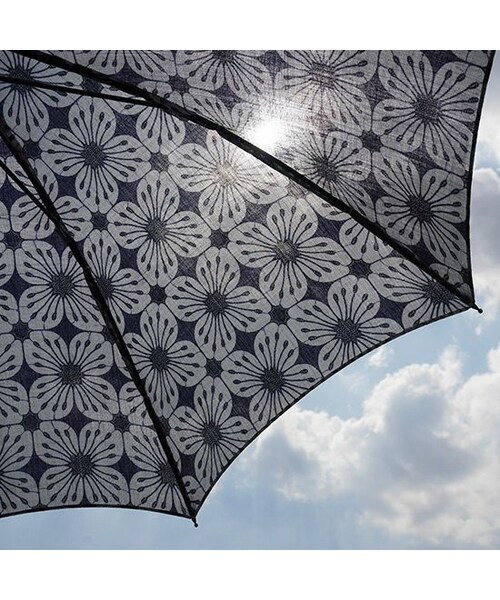 Madu（マディ）の「日傘 レトロフラワー ネイビー 折りたたみ傘（インテリア・その他・親骨の長さ約47cm）」の5枚目の写真