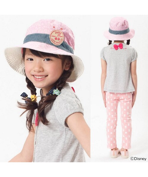 apres les cours（アプレレクール）の「◎UVカットリバーシブルハット（帽子・キッズ・ネイビーブルー/オフホワイト/ピンク/サックス・48/50/52/54/56）」の17枚目の写真