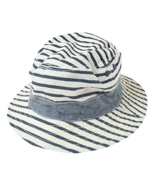 apres les cours（アプレレクール）の「◎UVカットリバーシブルハット（帽子・キッズ・ネイビーブルー/オフホワイト/ピンク/サックス・48/50/52/54/56）」の7枚目の写真