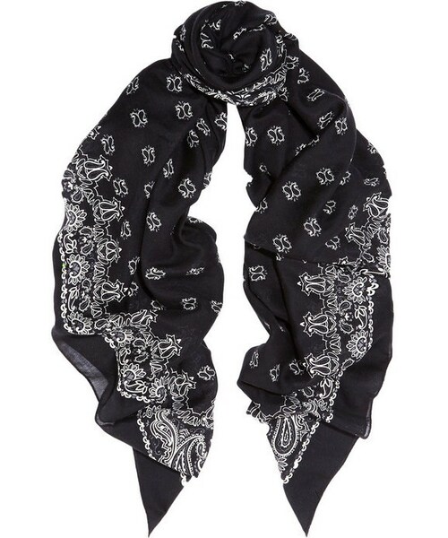 Saint Laurent スカーフ 2024年秋冬 大人の洗練スカーフアレンジ】サンローランのドット