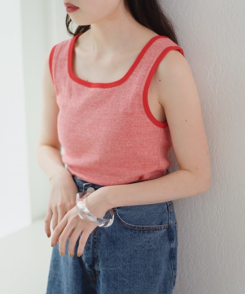 Kastane(カスタネ)の「【Miller別注】Squaretank(タンクトップ・レディース・ブラウンその他1/レッドその他1・F)」の2枚目の写真