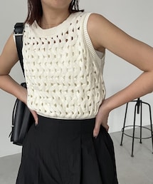 CAPRICIEUX LE'MAGE | ウェーブ編タンク(ニット/セーター)