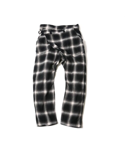 VIRGOwearworks（ヴァルゴウェアワークス）の「Oblique check pants チェックパンツ（パンツ・メンズ・BLUE/BLACK・2/3/4）」の2枚目の写真