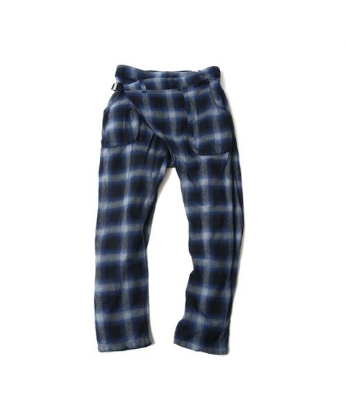 VIRGOwearworks（ヴァルゴウェアワークス）の「Oblique check pants チェックパンツ（パンツ・メンズ・BLUE/BLACK・2/3/4）」の3枚目の写真