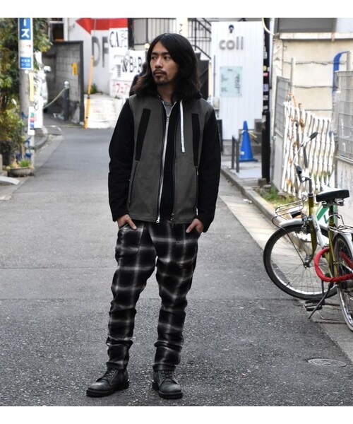 VIRGOwearworks（ヴァルゴウェアワークス）の「Oblique check pants チェックパンツ（パンツ・メンズ・BLUE/BLACK・2/3/4）」の5枚目の写真