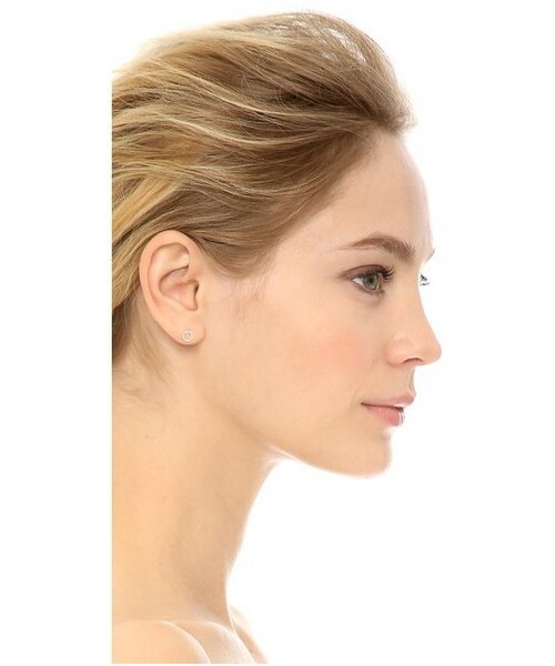 SHASHI(シャシ)の「Shashi Open Circle Stud Earrings(ピアス(両耳用)・レディース・Silver・One Size)」の2枚目の写真