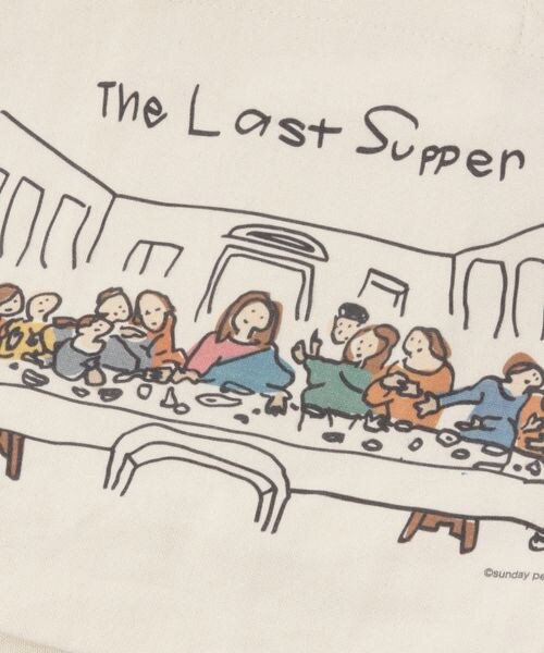 LAKOLE（ラコレ）の「[世界の名作]トートバッグ(L)（バッグ・真珠の耳飾り01/ラストサパー02/笛を吹く少年03/ひまわり04/モナリザ05/神奈川沖浪裏06・F）」の14枚目の写真