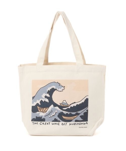 LAKOLE（ラコレ）の「[世界の名作]トートバッグ(L)（バッグ・真珠の耳飾り01/ラストサパー02/笛を吹く少年03/ひまわり04/モナリザ05/神奈川沖浪裏06・F）」の3枚目の写真