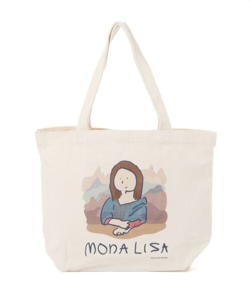 LAKOLE（ラコレ）の「[世界の名作]トートバッグ(L)（バッグ・真珠の耳飾り01/ラストサパー02/笛を吹く少年03/ひまわり04/モナリザ05/神奈川沖浪裏06・F）」の2枚目の写真