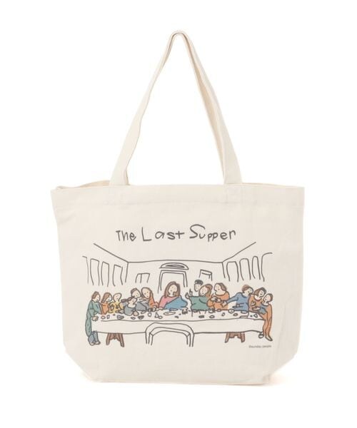 LAKOLE（ラコレ）の「[世界の名作]トートバッグ(L)（バッグ・真珠の耳飾り01/ラストサパー02/笛を吹く少年03/ひまわり04/モナリザ05/神奈川沖浪裏06・F）」の5枚目の写真