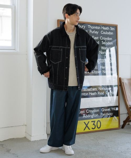 LAKOLE(ラコレ)の「TRワイドイージーパンツ(パンツ・チャコール18/ブラック19/グリーン70・S/M/L)」の6枚目の写真