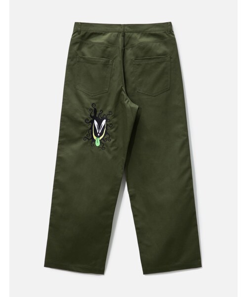 WRINKLED AND TWISTED パンツ パンツ CURVED RAW EDGE TROUSERS 25S