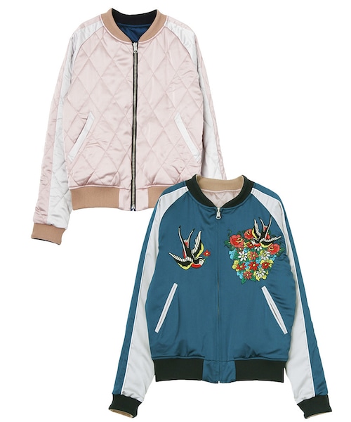 jouetie（ジュエティ）の「TOKYOスカジャン（ジャケット/アウター・レディース・ブラック/ブルー・M）」の12枚目の写真