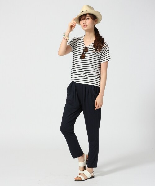GLOBAL WORK（グローバルワーク）の「【セットアイテム】２ＷＡＹカットオールインワン（ワンピース/ドレス・レディース・ブラック09/ネイビー88・Ｍ/Ｌ）」の2枚目の写真