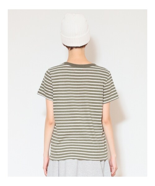 HOLIDAY(ホリデイ)の「BORDER TEE(トップス・レディース・KHAKI/BLUE/BLACK・ONE SIZE)」の5枚目の写真