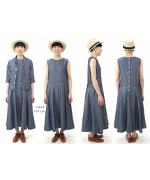 45R（フォーティファイブアール）の「ギマダンガリーデニムワンピース