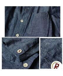 45R　フォーティーファイブアール　デニムシャツ　ジャケット　М　R刺繍 45R（フォーティファイブアール）の「ギマダンガリーデニム