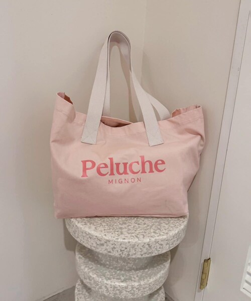 one after another NICE CLAUP(ワンアフターアナザーナイスクラップ)の「【A4対応】6色展開!キャンバスロゴトート(バッグ・レディース・アイボリー/ピンク/イエロー/ラベンダー/ブラック・FREE)」の5枚目の写真