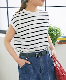 un dix cors（アンディコール）の「《予約》ボーダーノースリカットソー（Tシャツ/カットソー・レディース）」