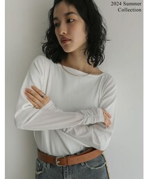 Re:EDIT（リエディ）の「シアー切り替えロングスリーブトップス - トップス通販 | レディースファッション - Re:EDIT（リエディ）（その他）」