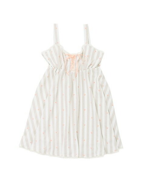 E hyphen world gallery Bon Bon(イーハイフンワールドギャラリーボンボン)の「Heart Stripe One Piece(mam)(ワンピース・レディース・ライトグレー・F)」の9枚目の写真