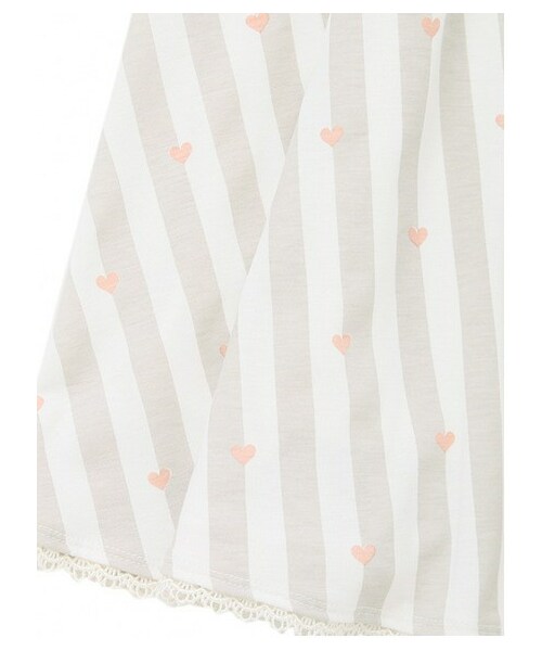 E hyphen world gallery Bon Bon(イーハイフンワールドギャラリーボンボン)の「Heart Stripe One Piece(mam)(ワンピース・レディース・ライトグレー・F)」の13枚目の写真