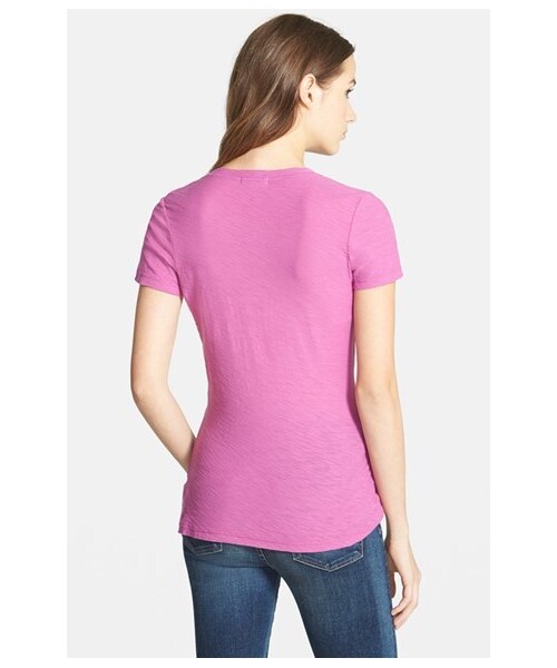 JAMES PERSE（ジェームスパース）の「James Perse V-Neck Slub Knit Tee（Tシャツ/カットソー・レディース・Black/White・Regular 1/Regular 2/Regular 4/Regular 3）」の3枚目の写真