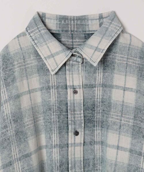 JEANASIS（ジーナシス）の「Plaidブリーチグラデーションシャツ 