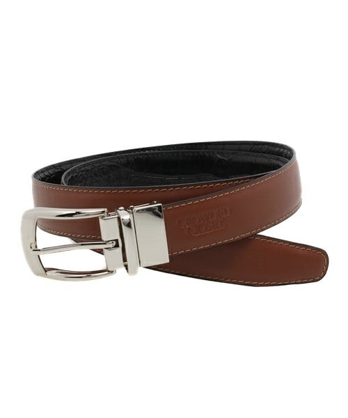 CROWDED CLOSET（クラウデッドクローゼット）の「リバーシブル革ベルト【30mm幅】（ベルト・メンズ・ブラック/ブラウン/キャメル・FREE）」の3枚目の写真