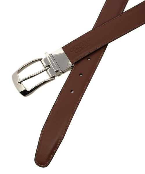 CROWDED CLOSET（クラウデッドクローゼット）の「リバーシブル革ベルト【30mm幅】（ベルト・メンズ・ブラック/ブラウン/キャメル・FREE）」の4枚目の写真