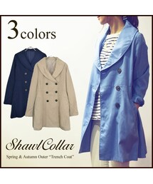 no brand | ショールカラートレンチコート(トレンチコート)