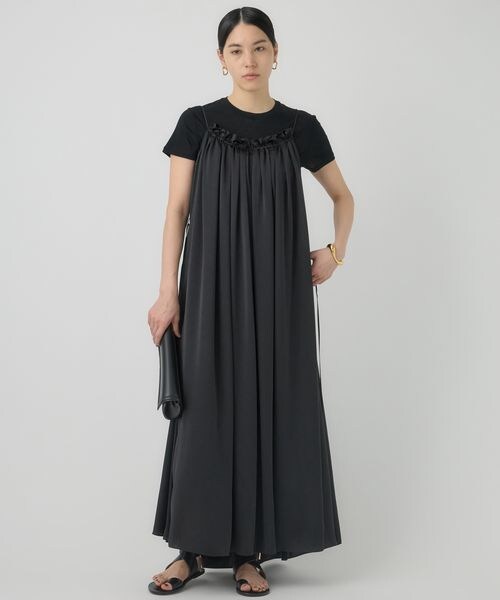 極美品 chaos ジェーンワンピース ブラック サテンワンピース Chaos(カオス)の「ジェーンワンピース()」 - WEAR