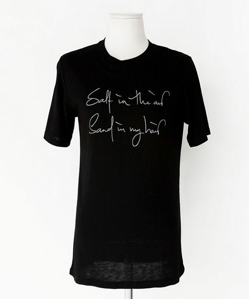 DHOLIC（ディーホリック）の「salt in the air　ロゴTシャツ（Tシャツ/カットソー・レディース・ベージュ/ブラック/ホワイト・FREE）」の3枚目の写真