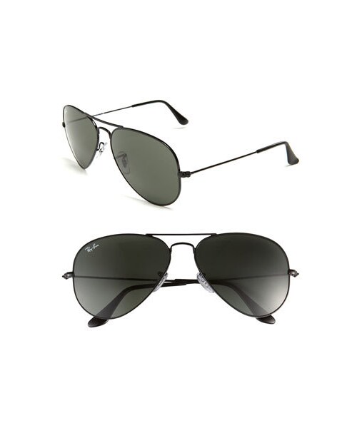 Ray-Ban（レイバン）の「Ray-Ban 'Original Aviator' 58mm Sunglasses（サングラス・メンズ・Black）」の2枚目の写真