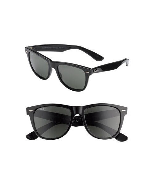 Ray-Ban（レイバン）の「Ray-Ban 'Classic Wayfarer' 50mm Polarized Sunglasses（サングラス・メンズ・Black Polarized）」の2枚目の写真