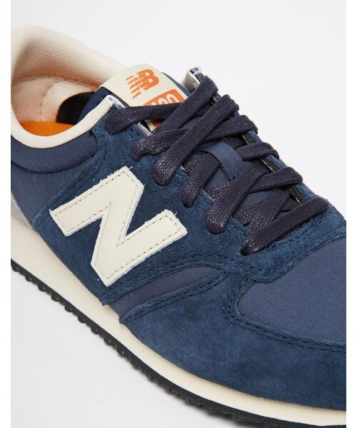 New Balance 420 Navy Vintage Trainers